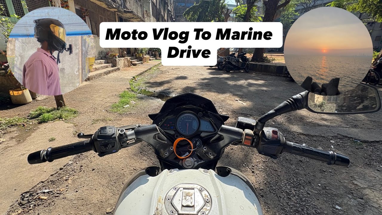 Moto Vlog To Marine Drive😊