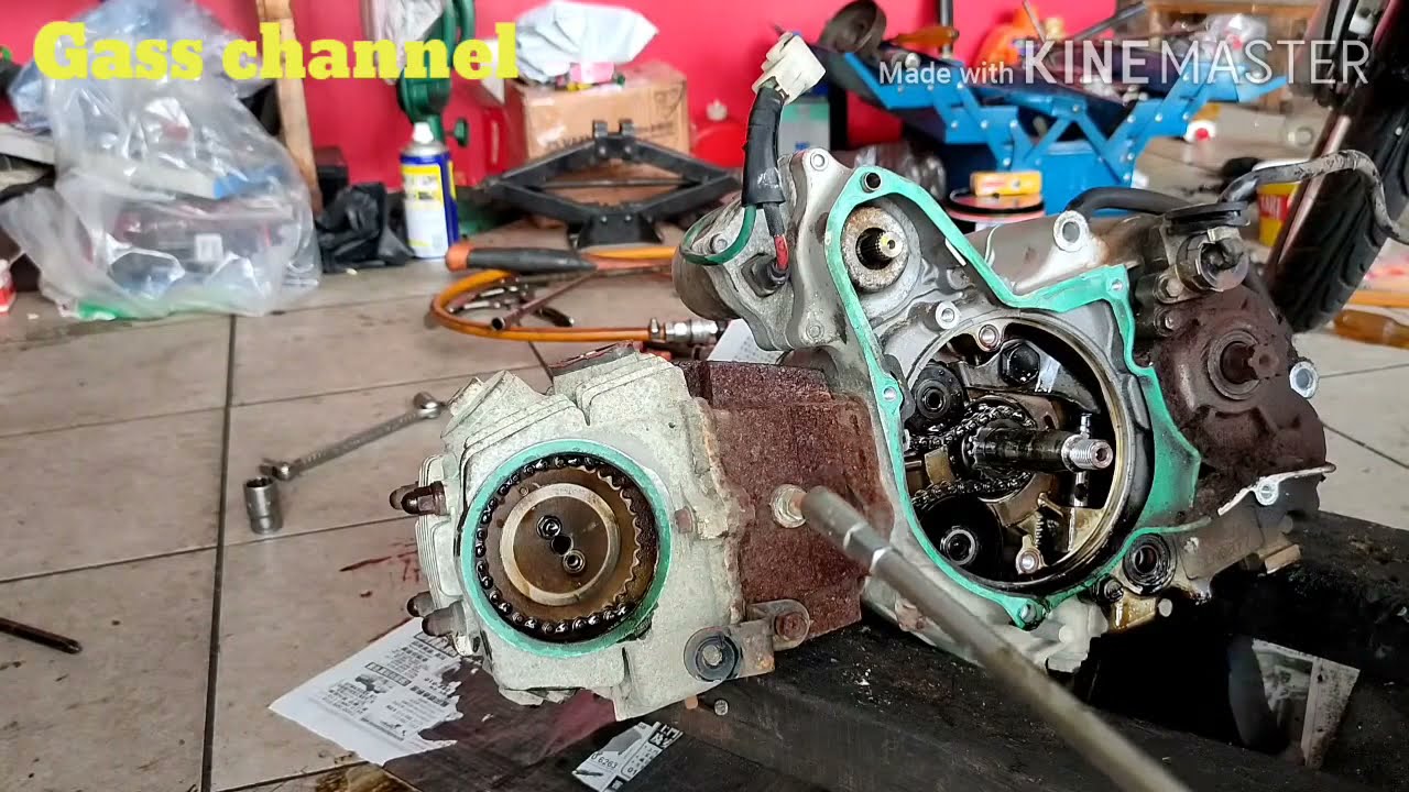 servis enjin modenas ct100 & ganti kick start shaft