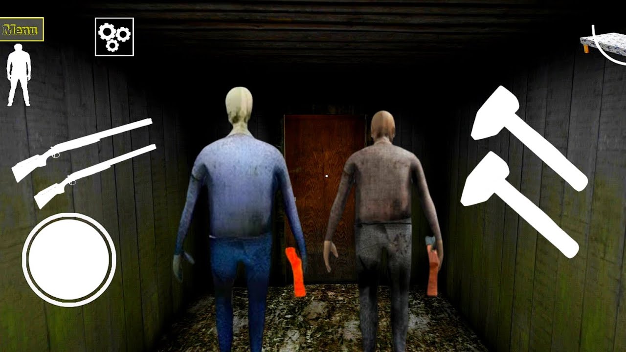 Playing As granny and grandpa in granny chapter 2[Good mode menu]