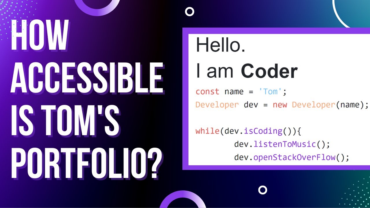 Accessibility Review - Tom's Portfolio