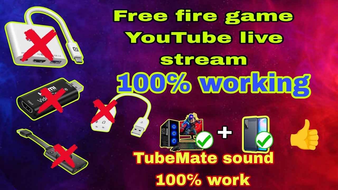 free fire game  live stream Team and sound 100% working screen mirroring mobile to PC