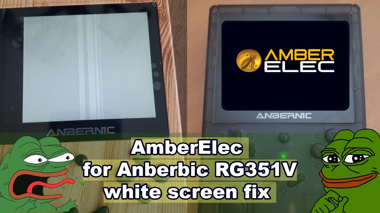 Anbernic RG351V AmberElec white screen FIX (works with ArkOs too)