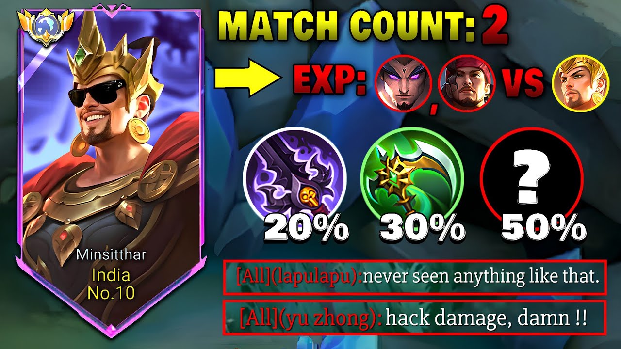 finally found these hidden 💀 builds for Minsitthar | mobile legends | FAUSTINOREX