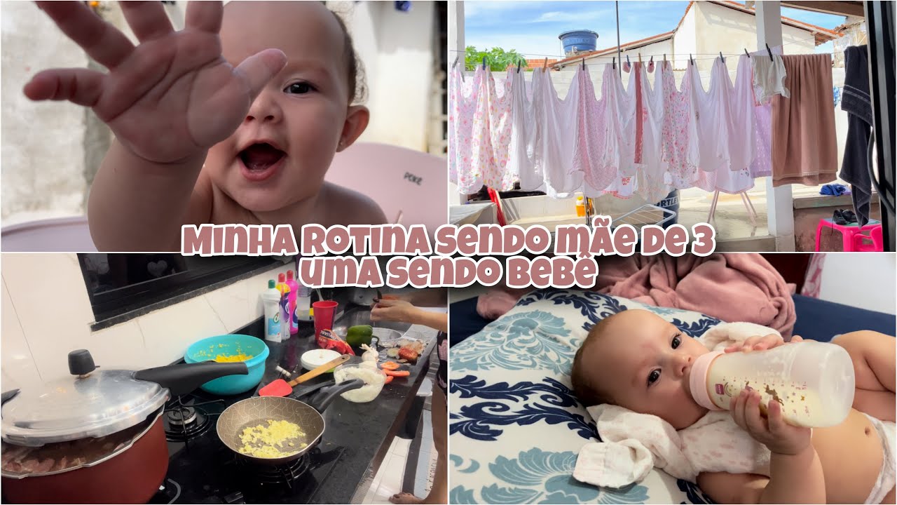 ROTINA DE DONA DE CASA COM 3 CRIANÇAS