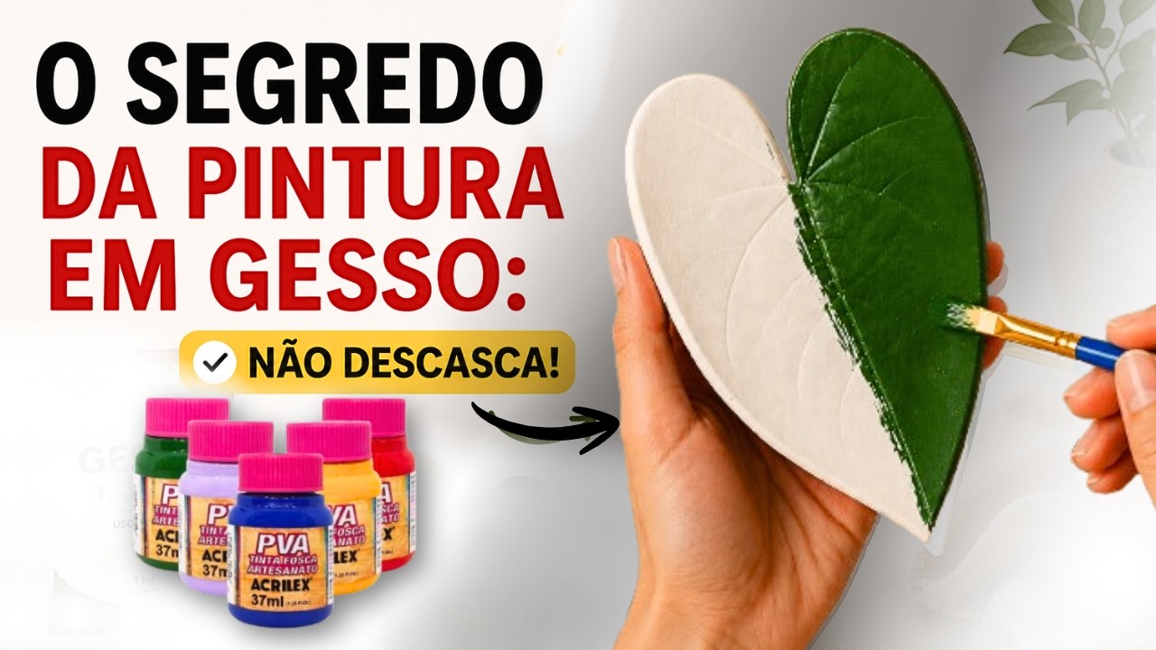 COMO Pintar PEÇAS DE GESSO - Aprenda a pintura que NÃO DESCASCA! #DIY
