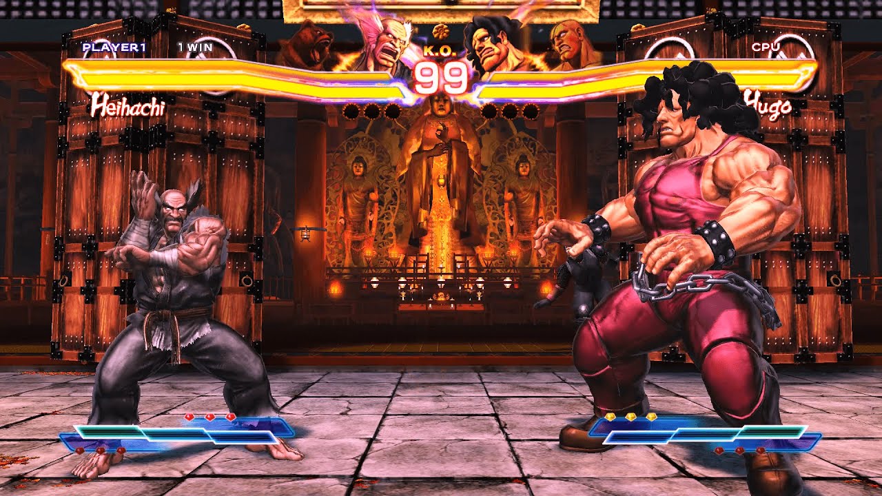 Heihachi & Kuma vs Hugo & Sagat (Hardest) - Street Fighter X Tekken