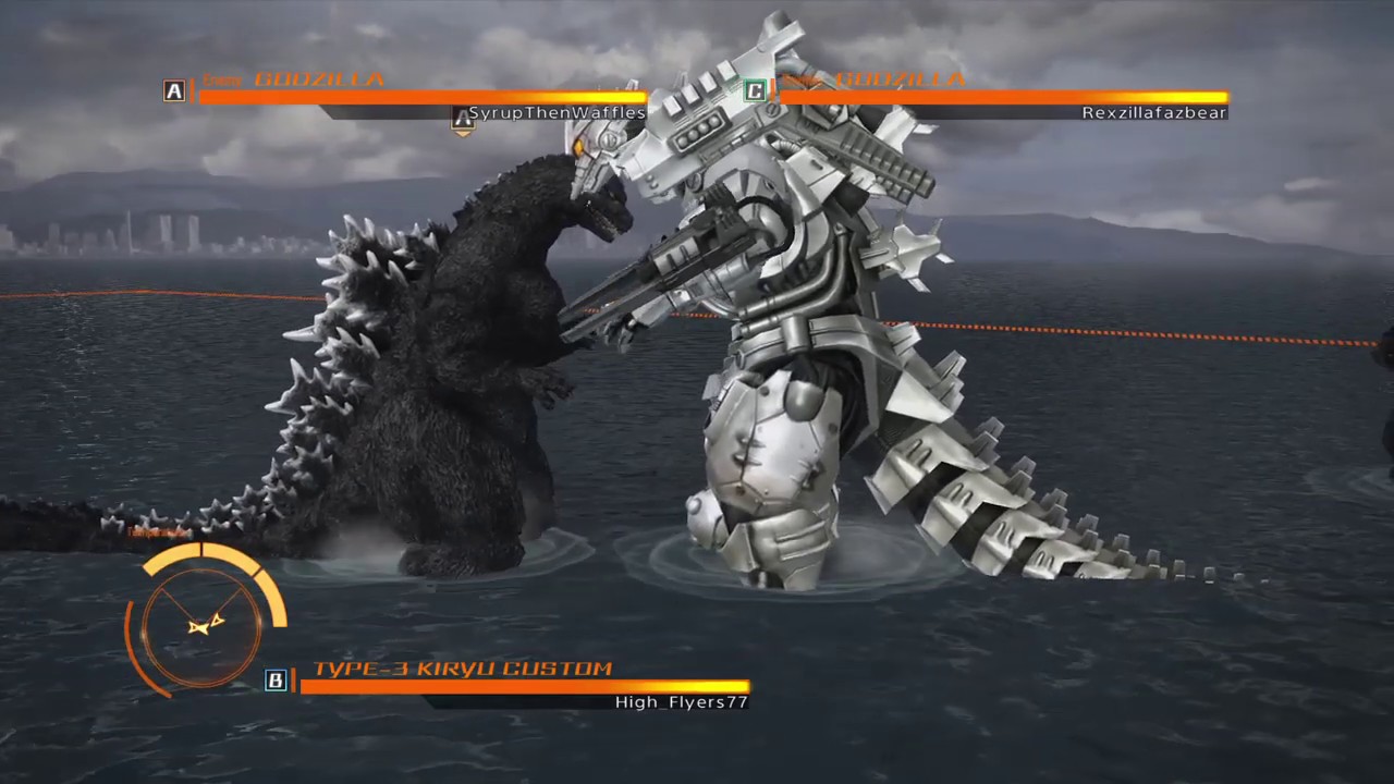 GODZILLA PS4: Type-3 Kiryu vs 2 Heisei Godzilla