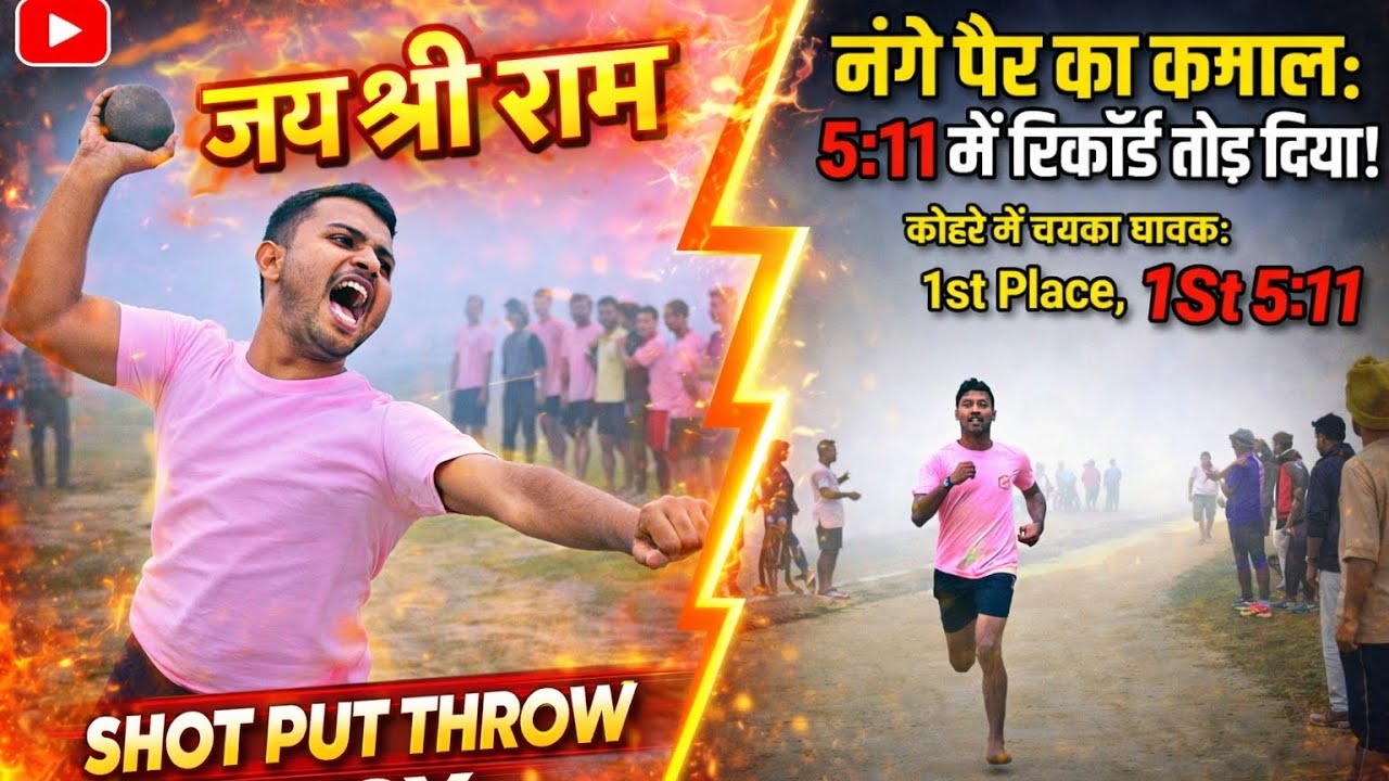 5:11 की टाइमिंग और वो भी नंगे पैर—इस बंदे ने तो सच में ट्रैक पर आग लगा दी!🔥 देख कर दंग रह जाएंगे 🫢