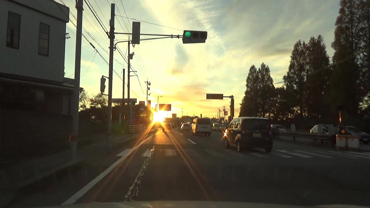 夕刻の国道８号を走る（石川県金沢市～白山市）