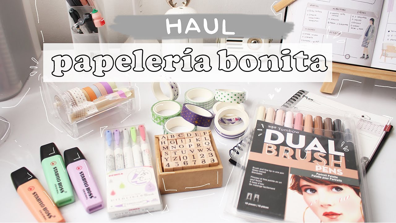 un haul con papelería bonita ♡ | mildliners brush, washi tapes, tombow | sofiapricot