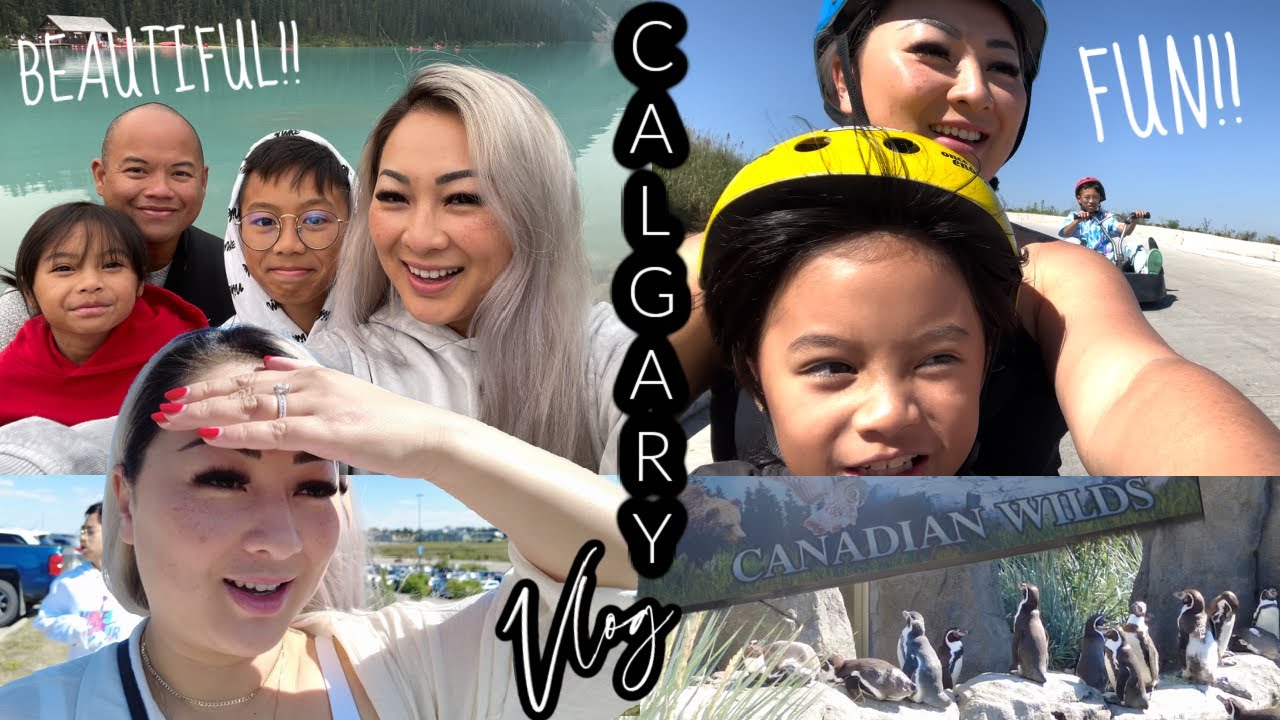 Family Vlog pt. 3 Last DAY in Calgary! Banff Lake Louise, DownHill Karting & Calgary ZOO | JustSissi