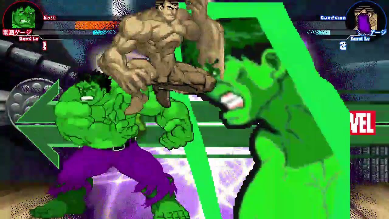 Hulk Vs Sandman Mugen battle