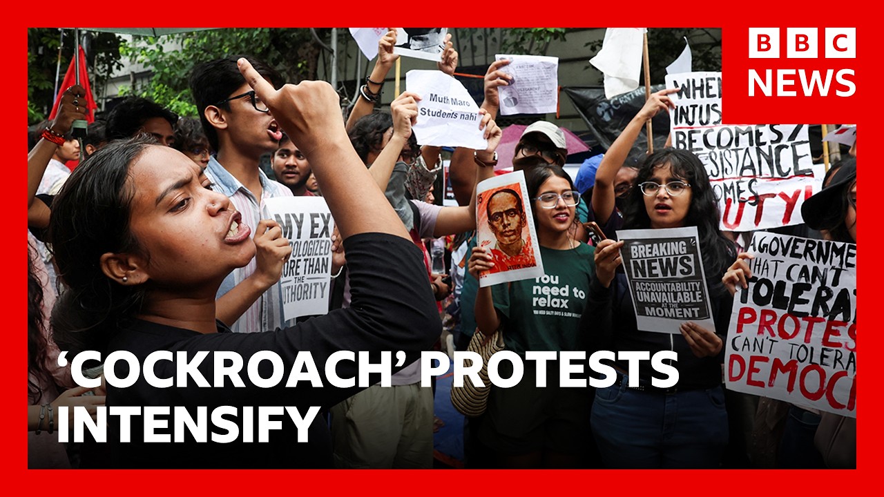 India's Modi government under growing pressure as 'cockroach' protests intensify | BBC News