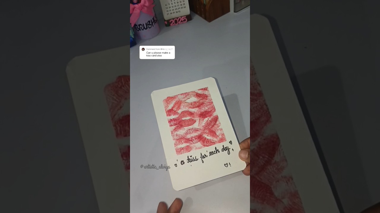 Kisses card for him 💋 #diy #cardmaking #lovecards #love #shorts #trending #shortsvideo #viralvideo