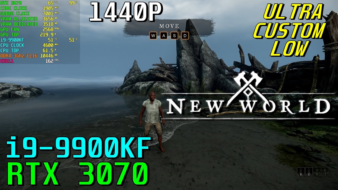 New World: RTX 3070 - 9900KF 4.6GHz | 1440P