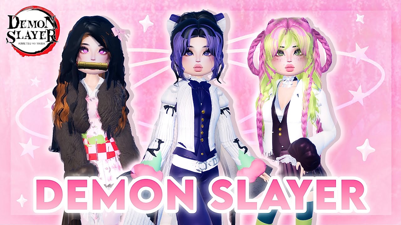 Only Wearing DEMON SLAYER COSPLAYS in DRESS TO IMPRESS! 🦋💗✨