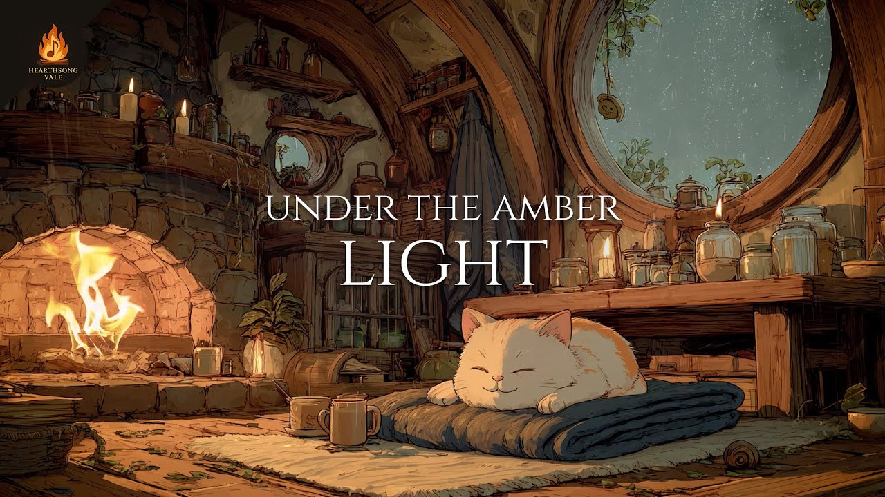 Fantasy Music for Reflection & Warmth | Under the Amber Light 🐱