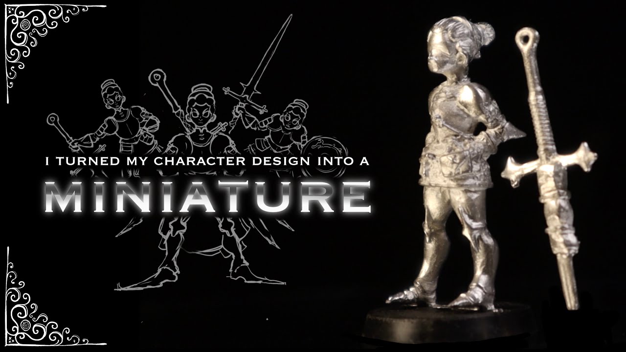 I made my Character Design into a Metal Miniature (old school, no 3D-printing)