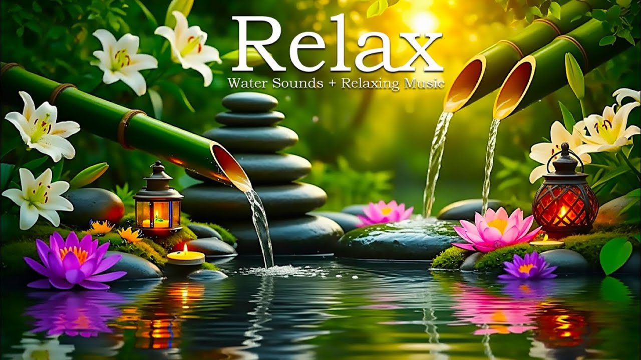 Deep Sleep Piano with Bamboo Water Sounds 🌿 Relaxing Music for Stress Relief, Healing & Inner Peace