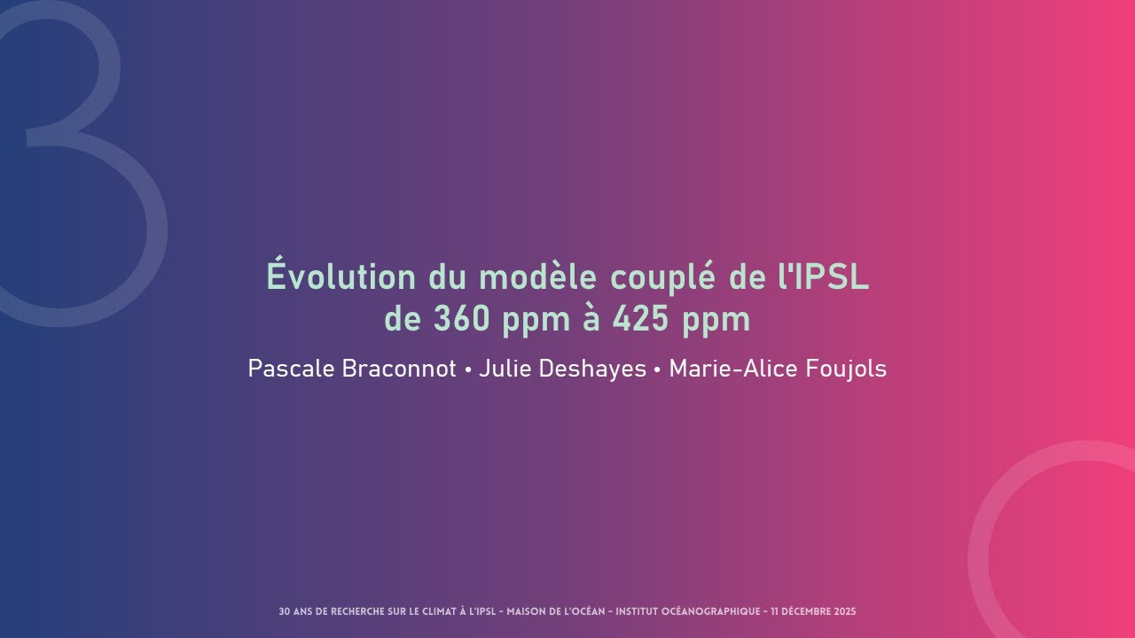 Évolution du modèle couplé de l'IPSL de 360 ppm à 425 ppm