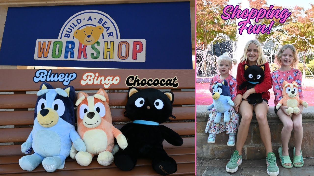 Bluey & Bingo Build-A-Bear Workshop Experience! With Fun Friend Chococat from Hello Kitty & Friends