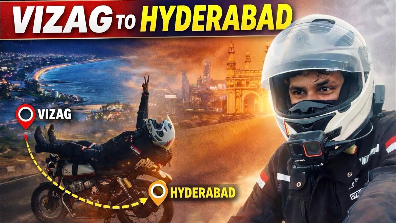 AMALAPURAM - VIZAG - HYDERABAD || EP 2 || TELUGU MOTOVLOGS || SRIMANSUNNY