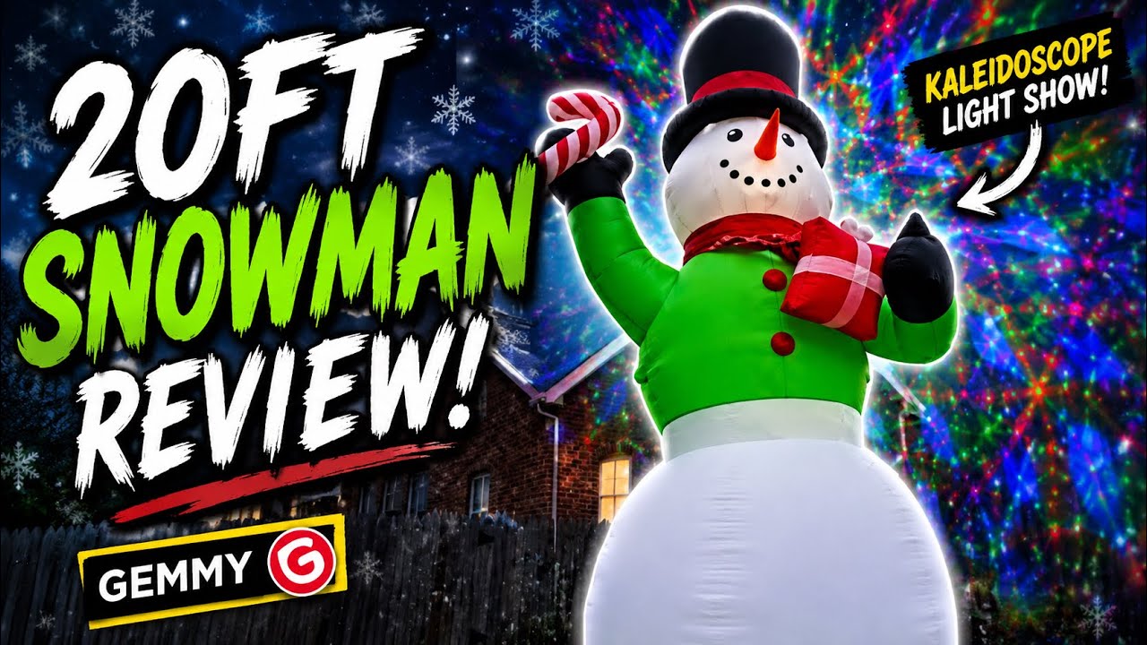 (INFLATION) Airblown Colossal Christmas snowman 20ft! Projection #colossal #inflatables #christmas #