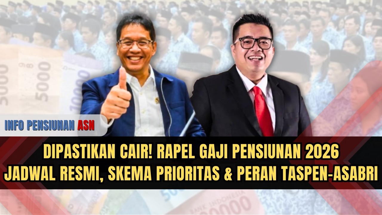 DIPASTIKAN CAIR! Rapel Gaji Pensiunan 2026 | Jadwal Resmi, Skema Prioritas & Peran Taspen-Asabri