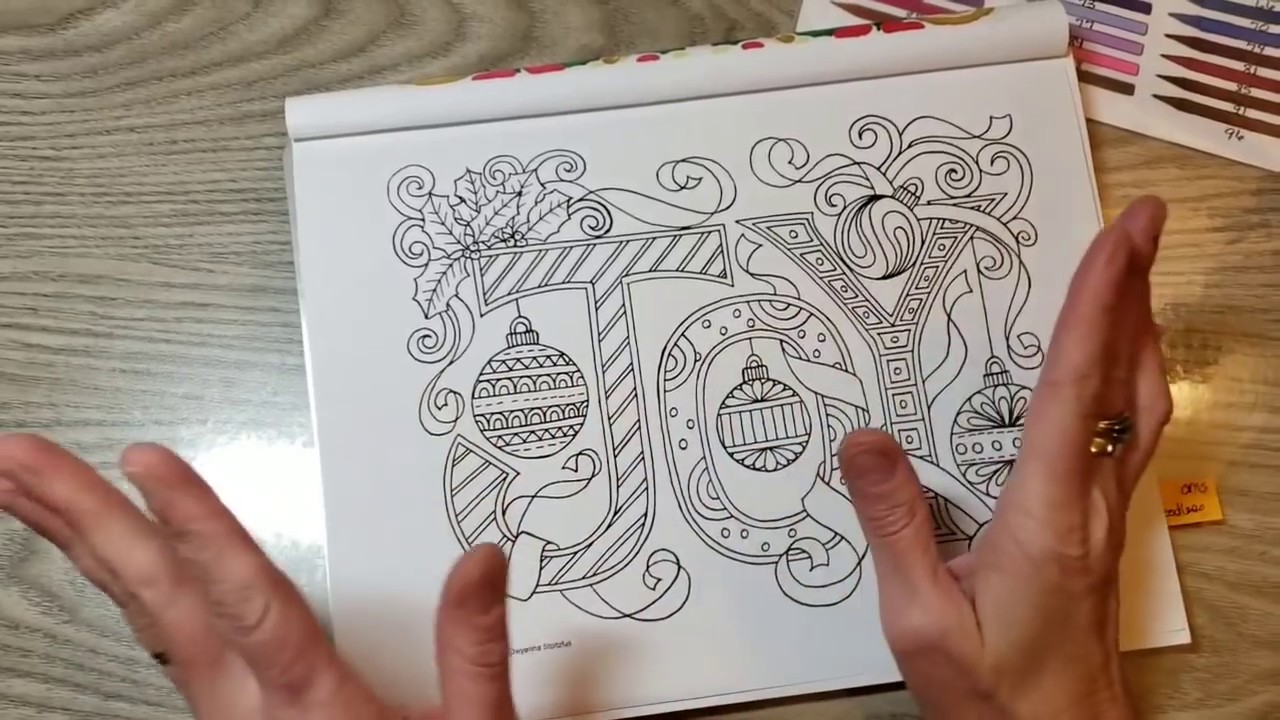 Color and Chat Mega Winter Coloring Book Gel Pens & Markers