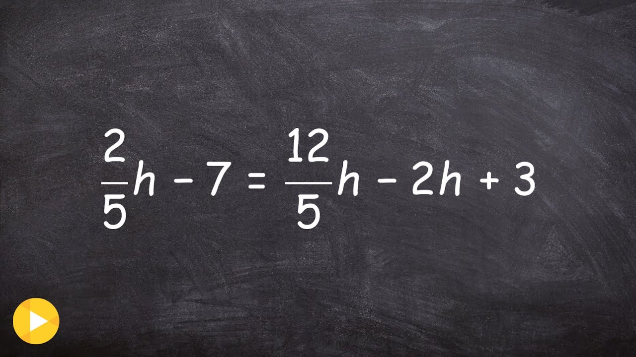 How to solve multi step equations with fractional coefficients