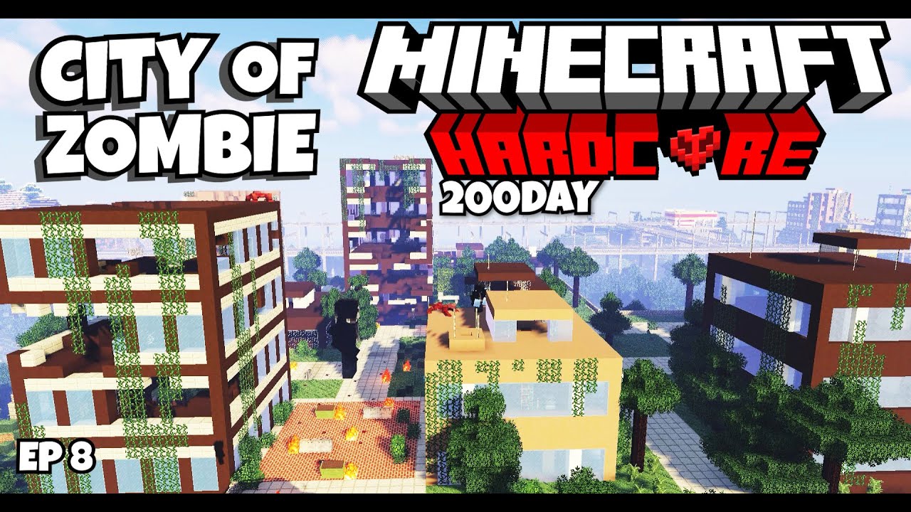 ယားကျဲကျဲ ညီအကိုသုံးကောင်😱😱😱 #8 (Minecraft Hardcore 200 Days in City Of Zombie)