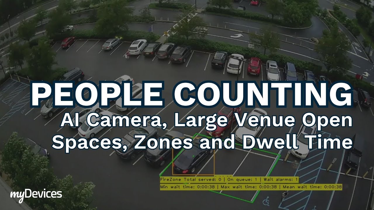 People Counting - AI Camera, Large Venue Open Spaces, Zones and Dwell Time