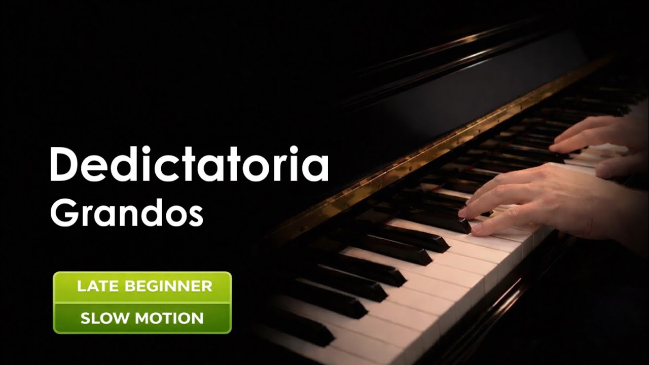 How to play Granados „Cuentos de la Juventud“, Op. 1 No. 1, “Dedictatoria”, Slow Piano Tutorial 