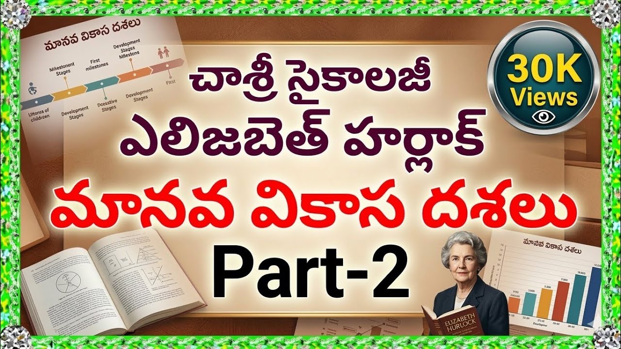 #Psychology #DSC #TET ఎలిజబెత్ హర్లాక్ మానవ వికాస దశలు #CHASRI #ChaganamSrinivasulu