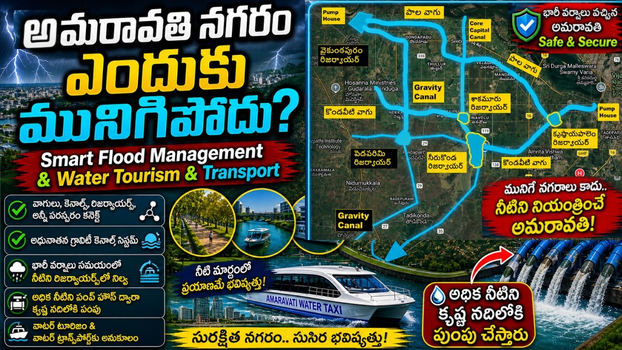 Why Amaravati Will NEVER Flood? Andhra Pradesh Capital is India&rsquo;s Smart Flood Management System City