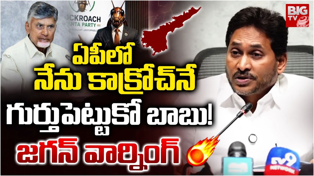 YS Jagan Mass Warning To CM Chandrababu: నేను కాక్రోచ్&zwnj;నే ! | Cockroach Janta Party | BIG TV