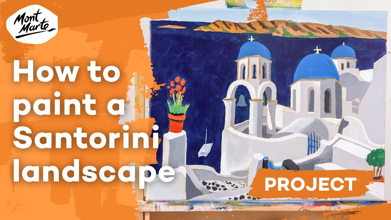 Paint a Greek landscape: Santorini in acrylics