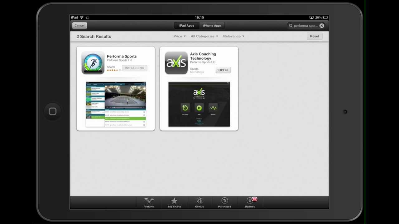 How to download the Performa Sports app
