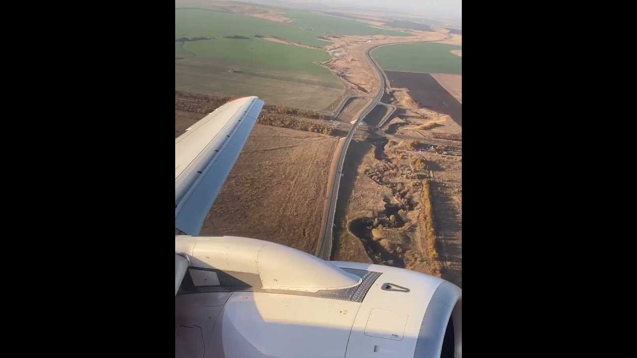 Красивый взлёт из Екатеринбурга в Саратов на Superjet 100