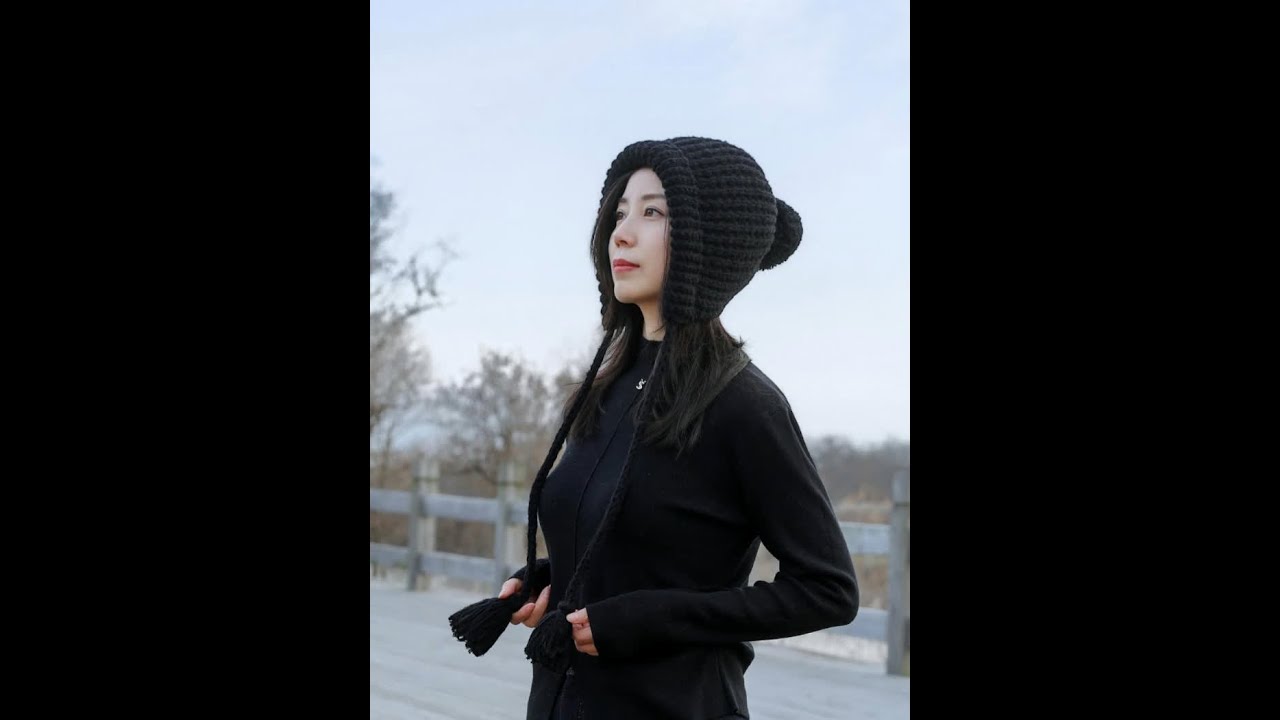 钩针：冬季流苏护耳帽，简单保暖又好看（孩子戴上更可爱)#钩针编织 #手工diy #爱生活爱编织