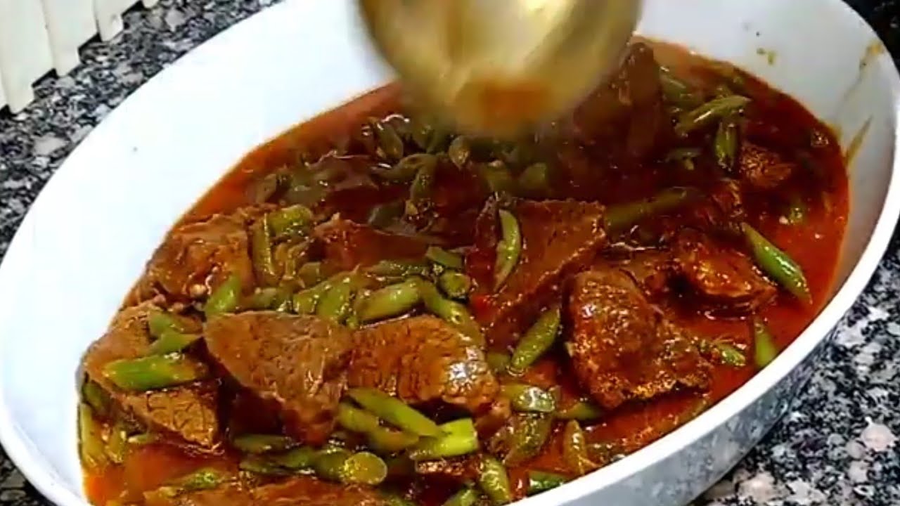 طاجن فاصوليا خضراء باللحمة بتكاته شغل فاخر😋بطريقة اسرار الطبخ مع كوكو جربيها هتشكريني  😋👌