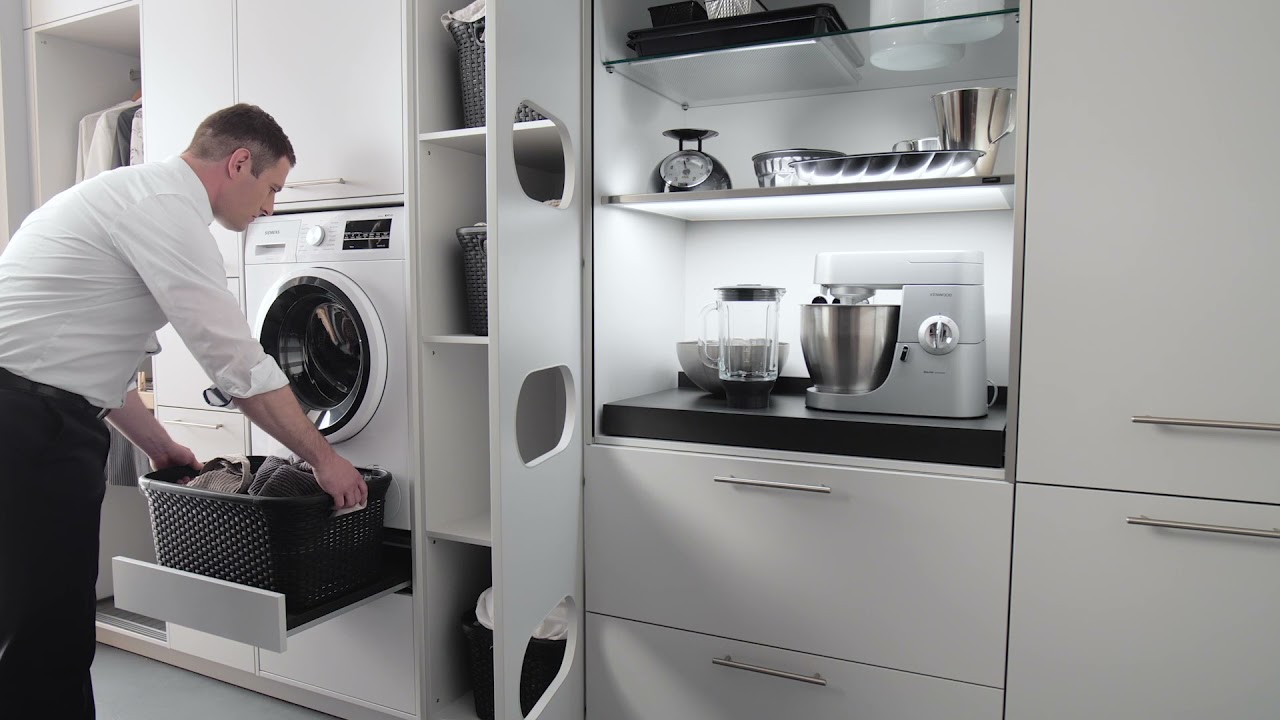 Bijkeuken met wasmachine en droger | SmartDesign Keukenstudio