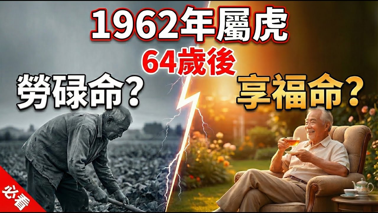 這不是迷信！1962年屬虎人64歲後的「終極宿命」：晚年是『享福命』還是『勞碌命』？一切已有定數！你知道嗎？#1962年屬虎 #屬虎2026年運勢 #2026年生肖虎運勢 #1962年虎 #生肖虎