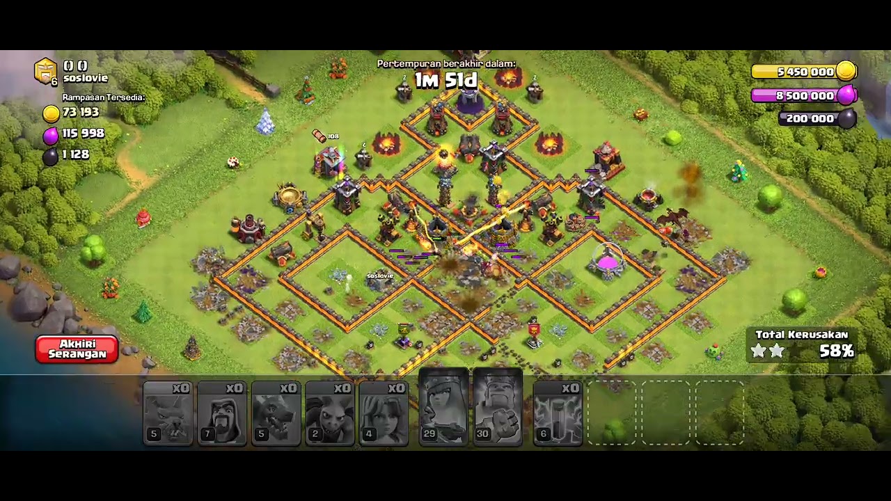Habis kena serang kita serang balik !! Game ( COC )