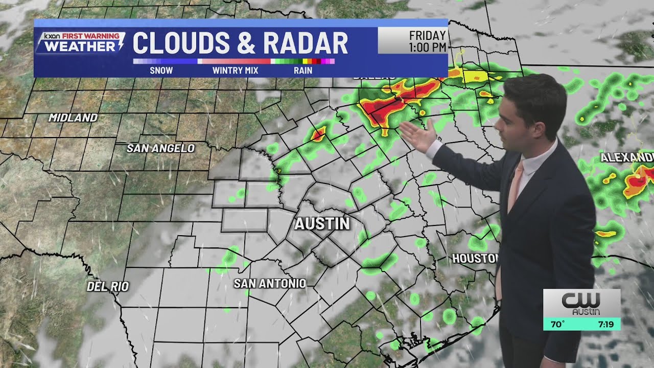 Breezy today, showers and storms tomorrow, colder air this weekend | KXAN Weather Forecast (Jan 8)