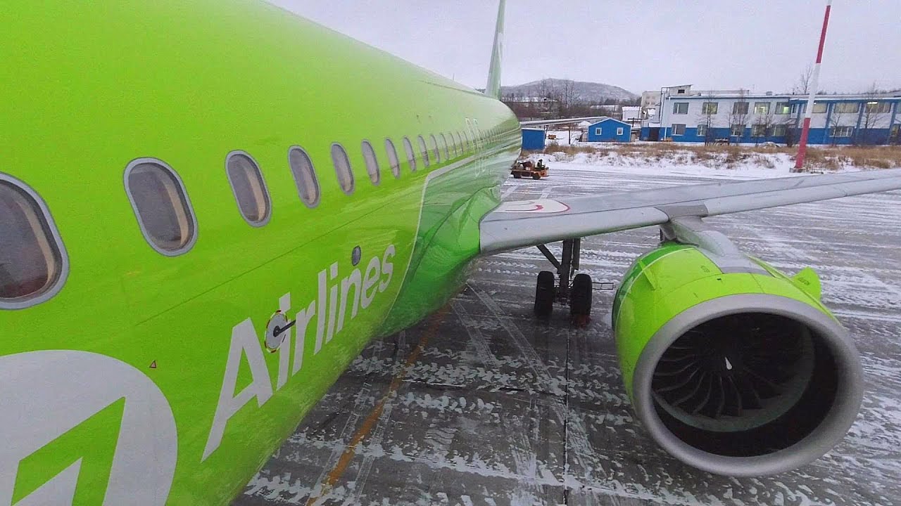 Airbus A320-271N а/к S7. Рейс Владивосток - Магадан.