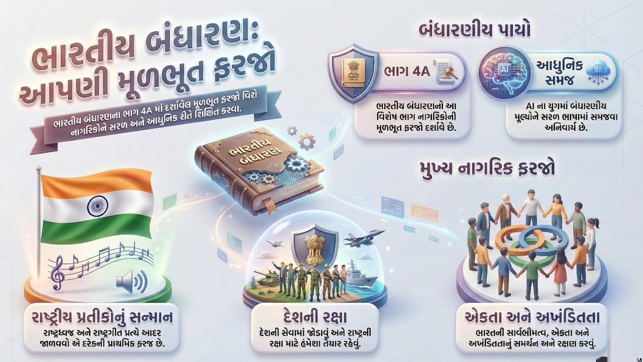 || ભારતીય બંધારણ માં મૂળભૂત ફરજો - સમજો સરળ ભાષામાં Ai સાથે || Rajdrik Education