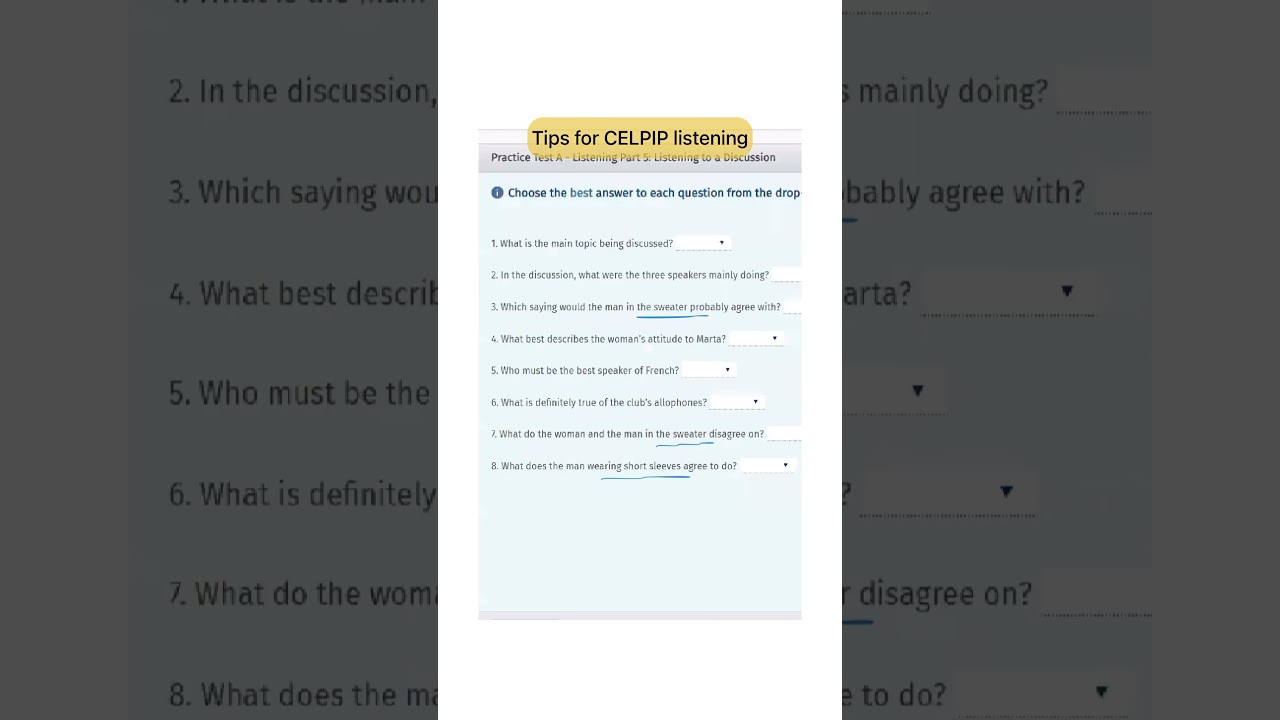 Tips for the part 5 of the CELPIP listening. #ielts #celpip