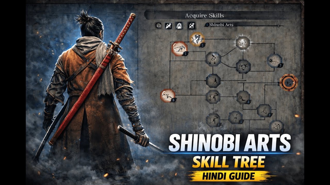 SEKIRO All Skill Arts Guide | How to Unlock All Techniques AND LOCETIONS HINDI GUIDE