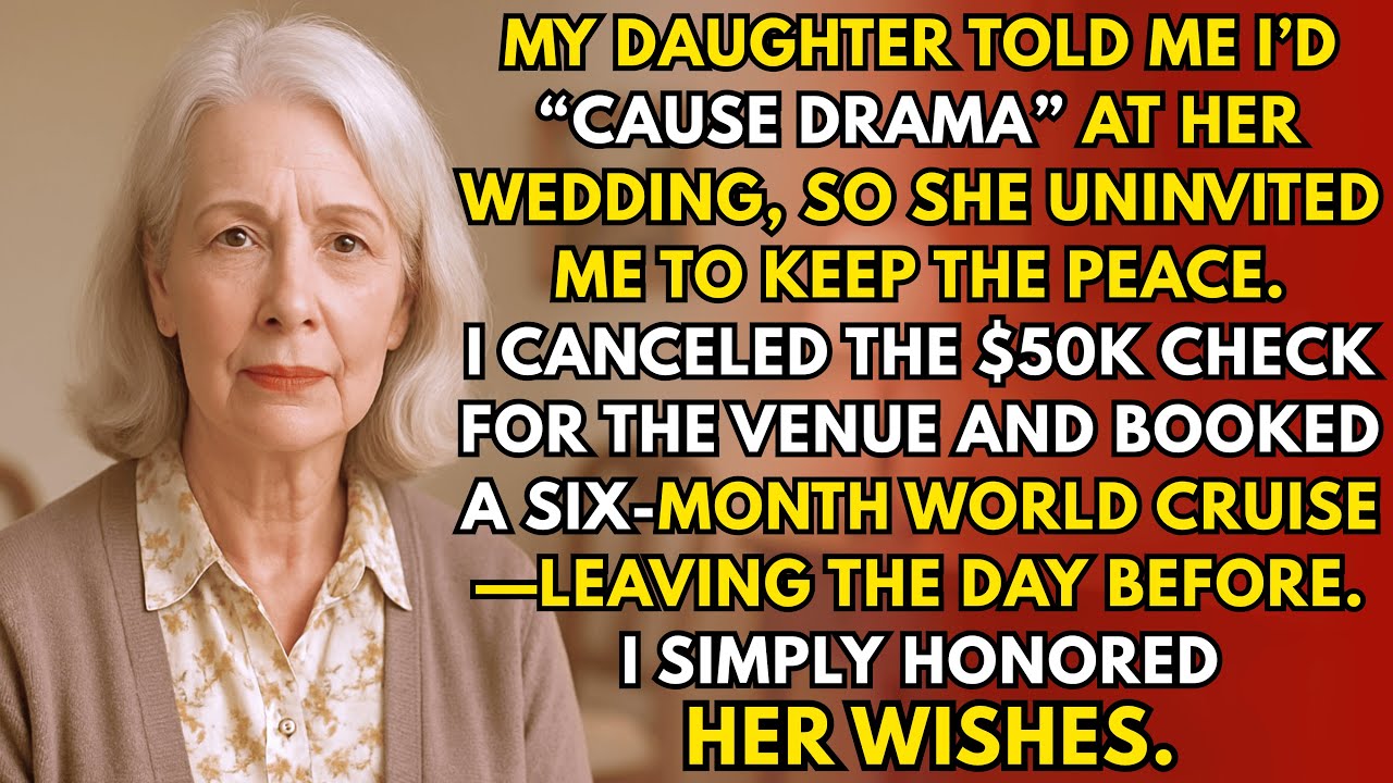 My Daughter Said I’d Cause Drama—So I Cancelled the Check, and Their Perfect Wedding Fell Apart